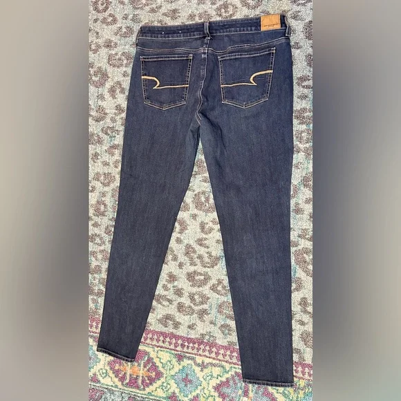 AEO American Eagle Jegging, Denim X4 Stretch, Size 12 - Picture 2 of 5